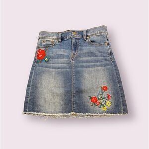 J. Crew Denim‎ Mini Skirt with Floral Design